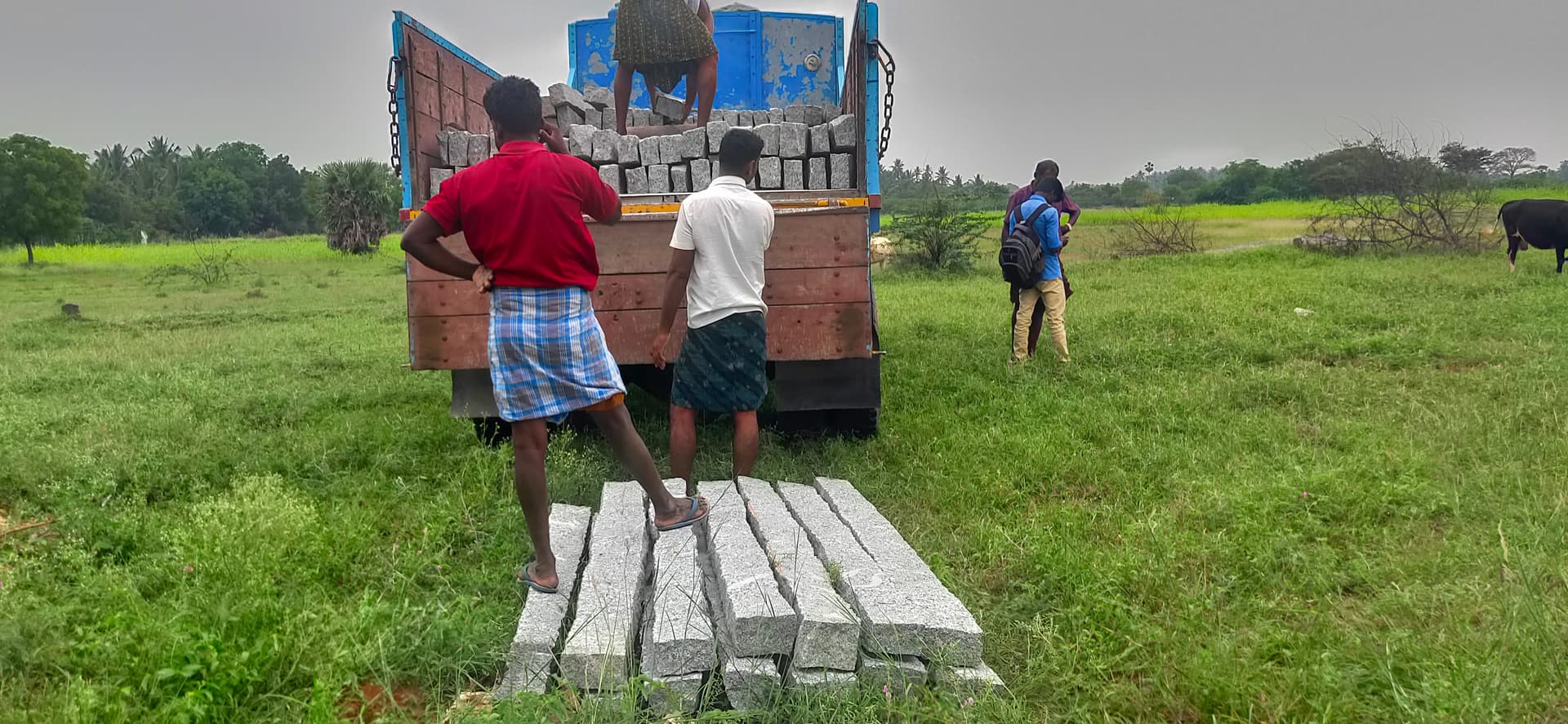 Cement pole fencing